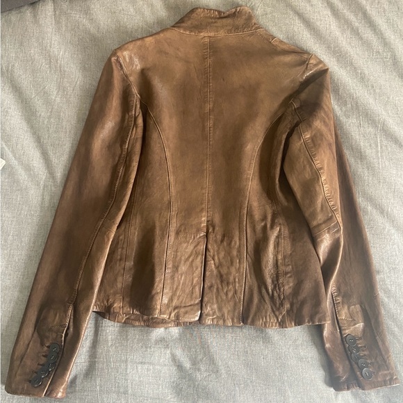 NWT All Saints Leather Usprey Shrunken Jacket Women’s $620 RARE - Picture 10 of 11